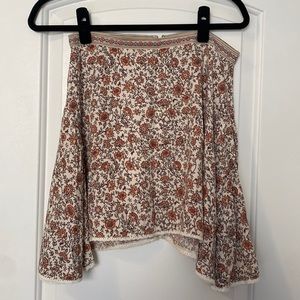 Spell brown floral skirt